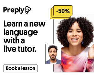 Preply — Learn a new language with a live tutor. 50% off first lesson