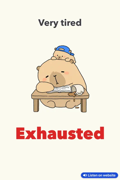 Sound of “Exhausted” pronunciation chart